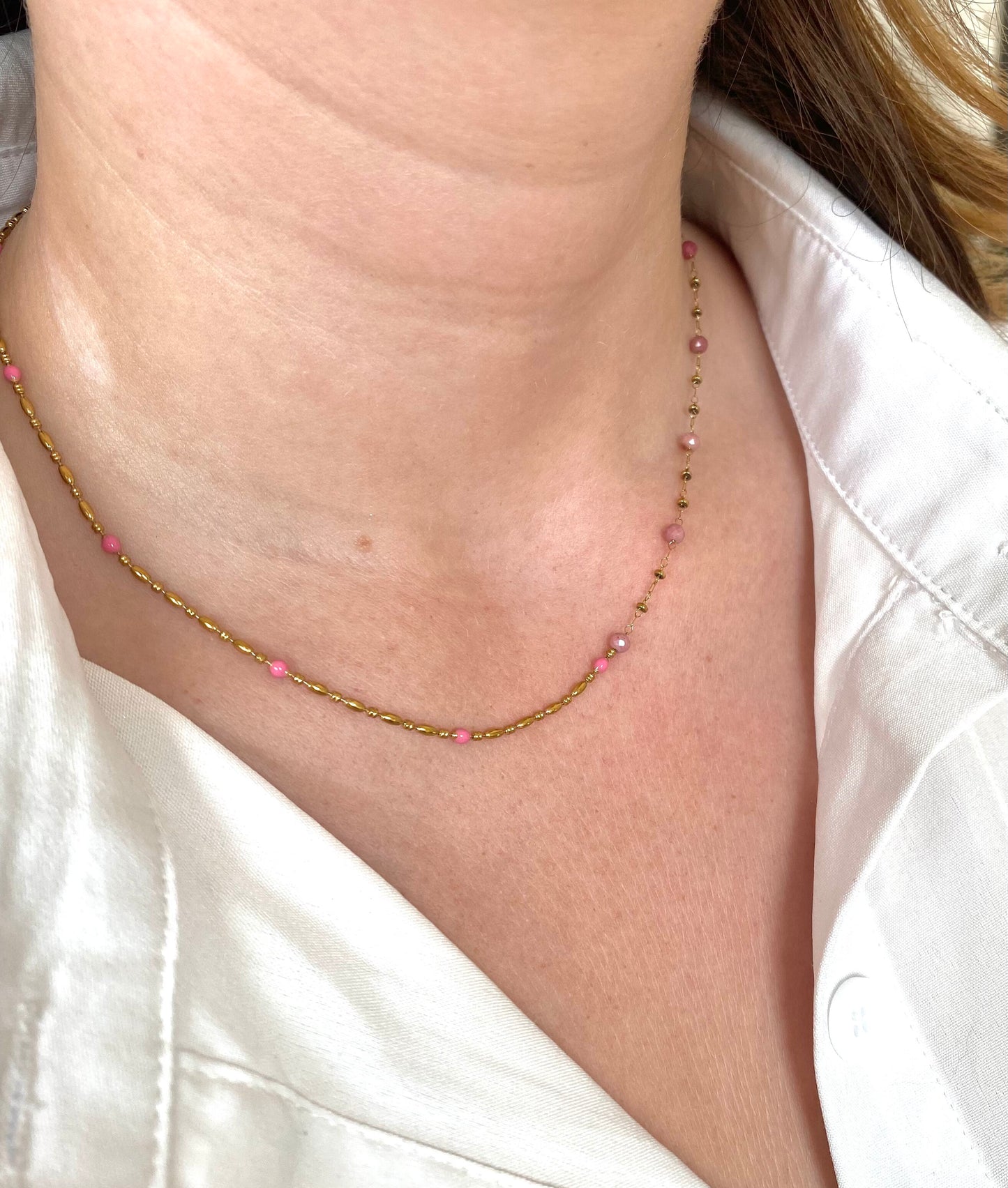 Collier Maïa Rhodonite