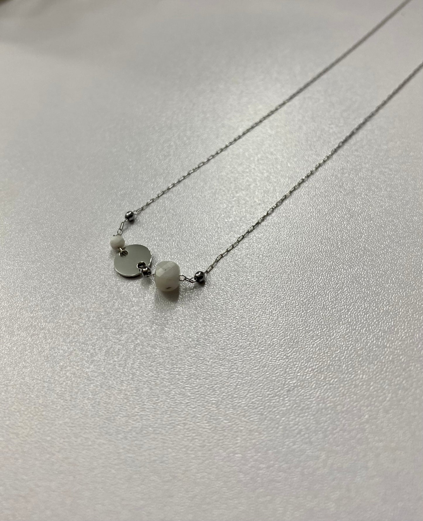 Collier Lumia Agate blanche