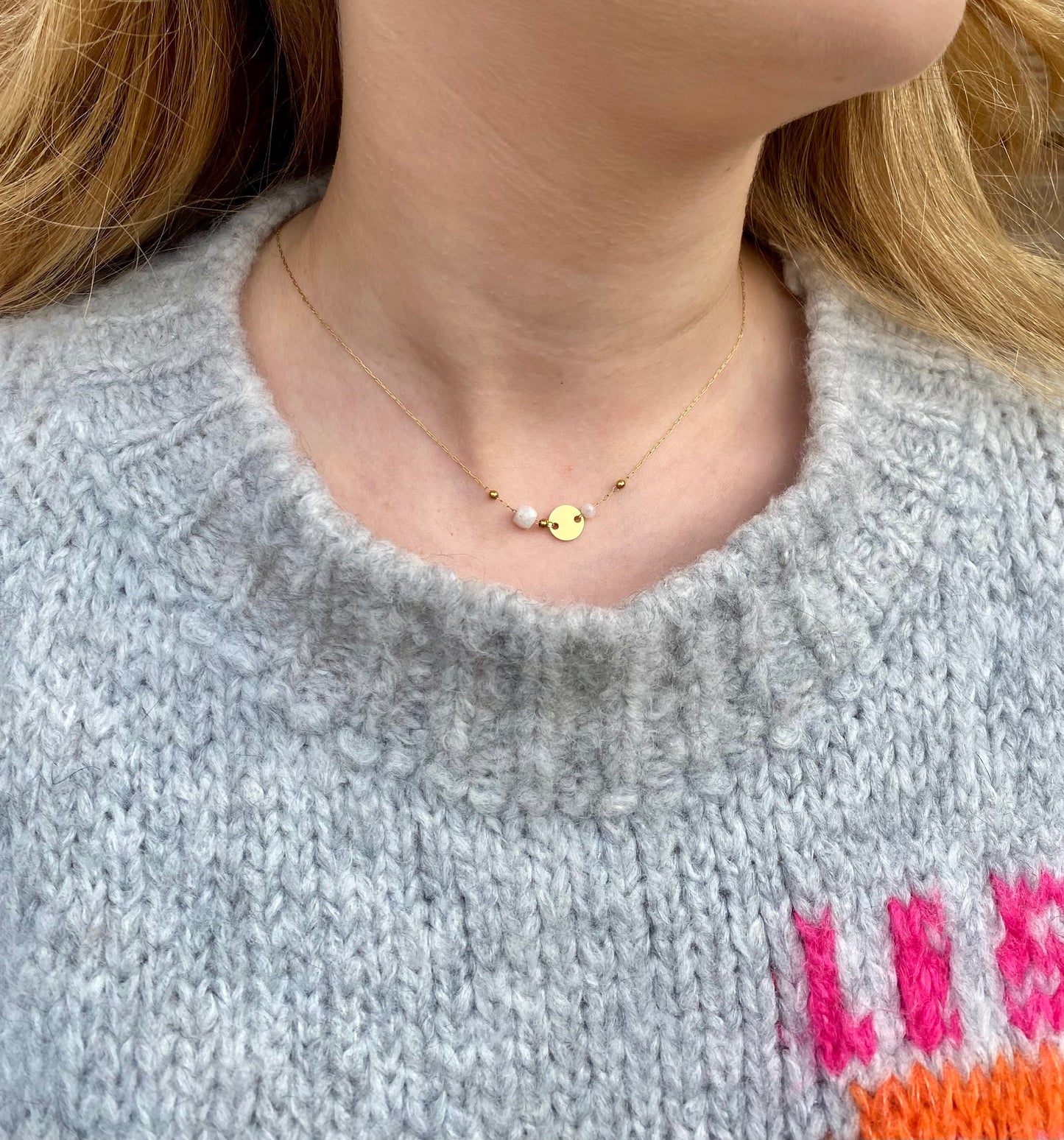 Collier Lumia Agate blanche