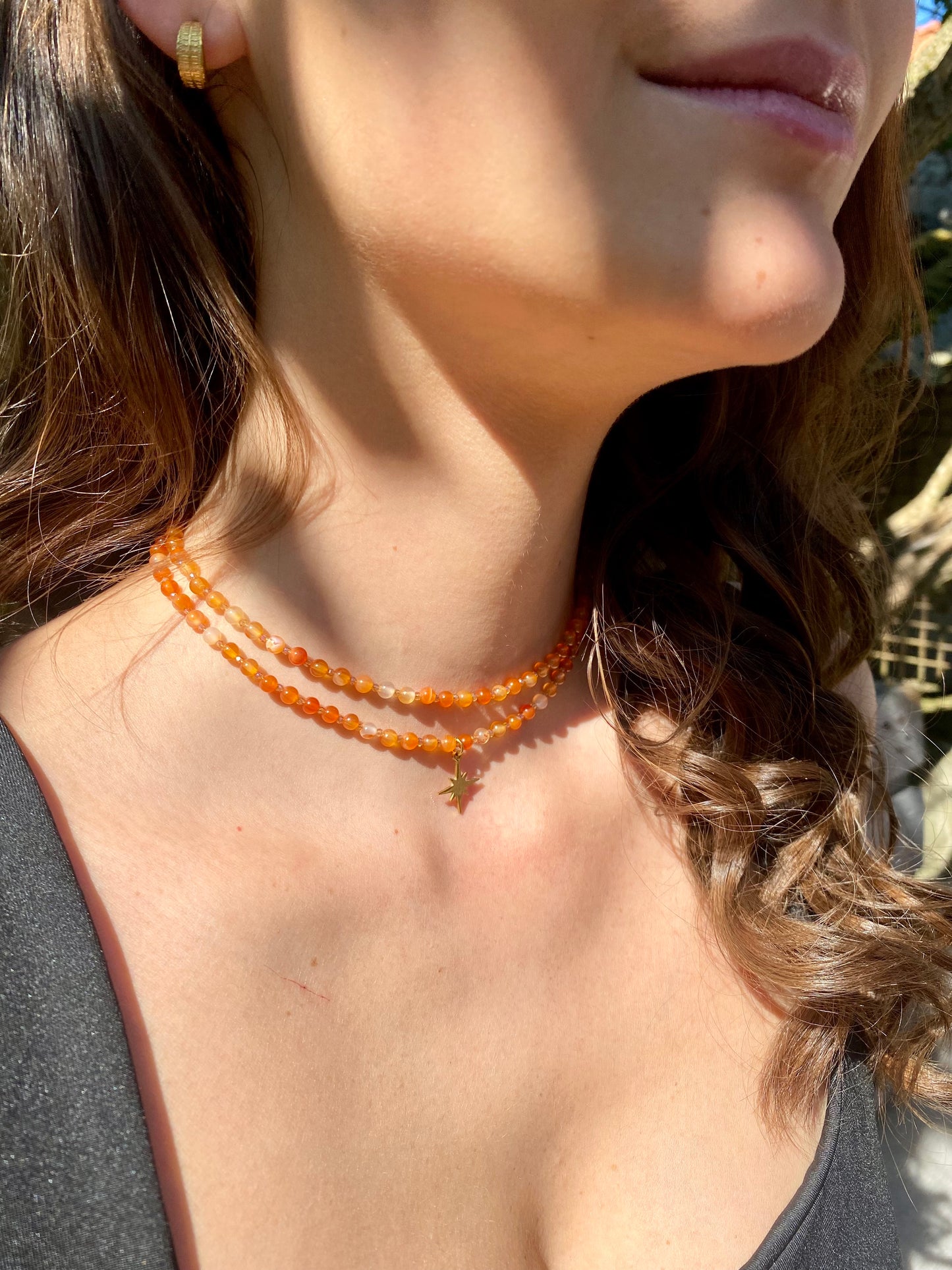 Collier double Cornaline