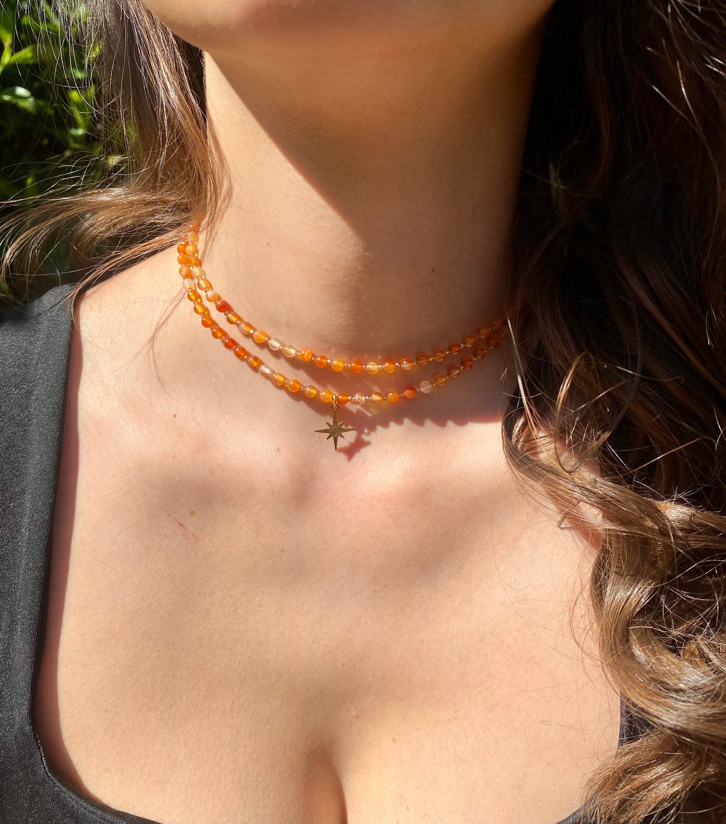 Collier double Cornaline