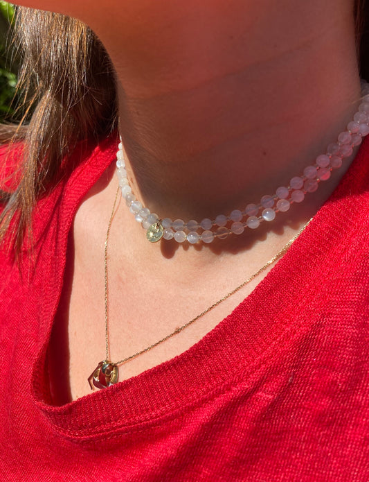 Collier double en Pierre de lune
